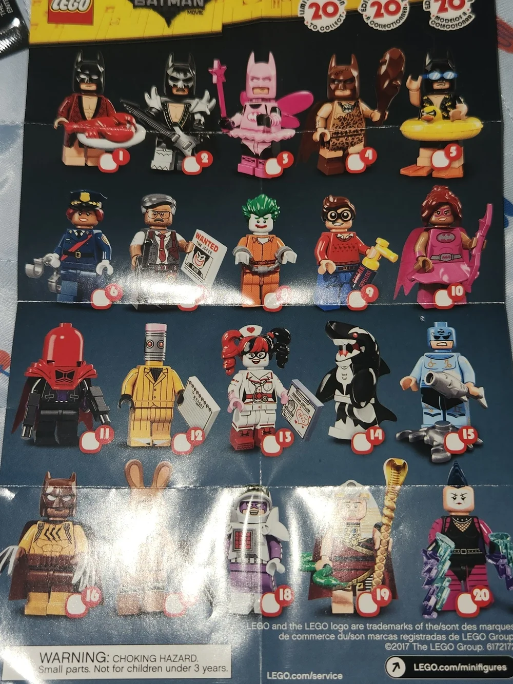 Lego Batman Movie Collectible Minifigure Packet - Black, Red, Green, Pink